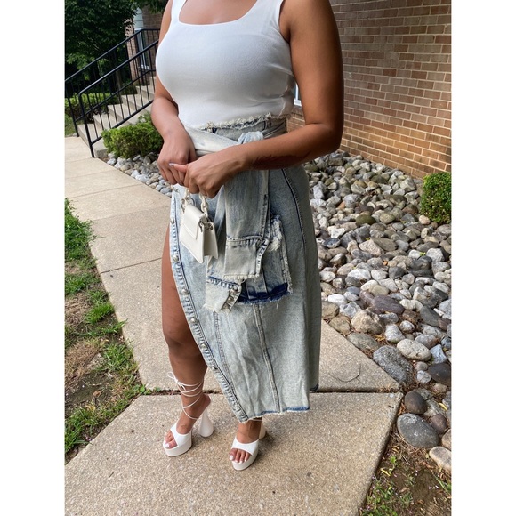 Denim Maxi Skirt - Picture 5 of 10